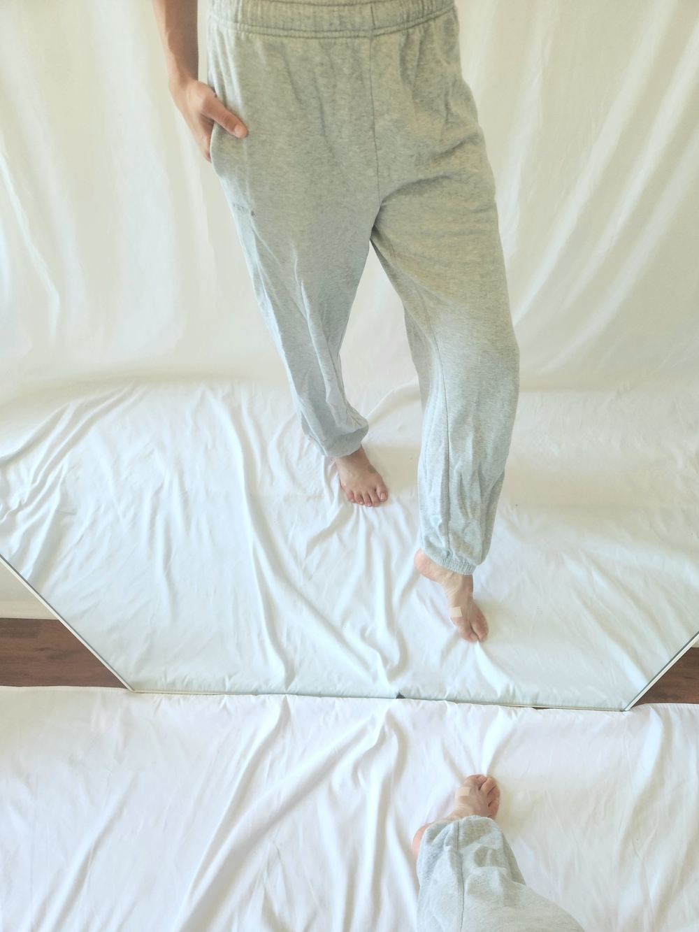 Aritzia Light Gray Track Joggers